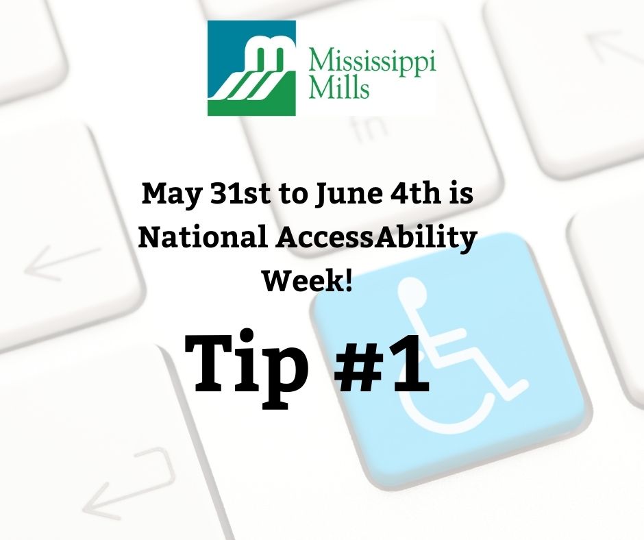 National AccessAbility Awareness Wee - Tip #1