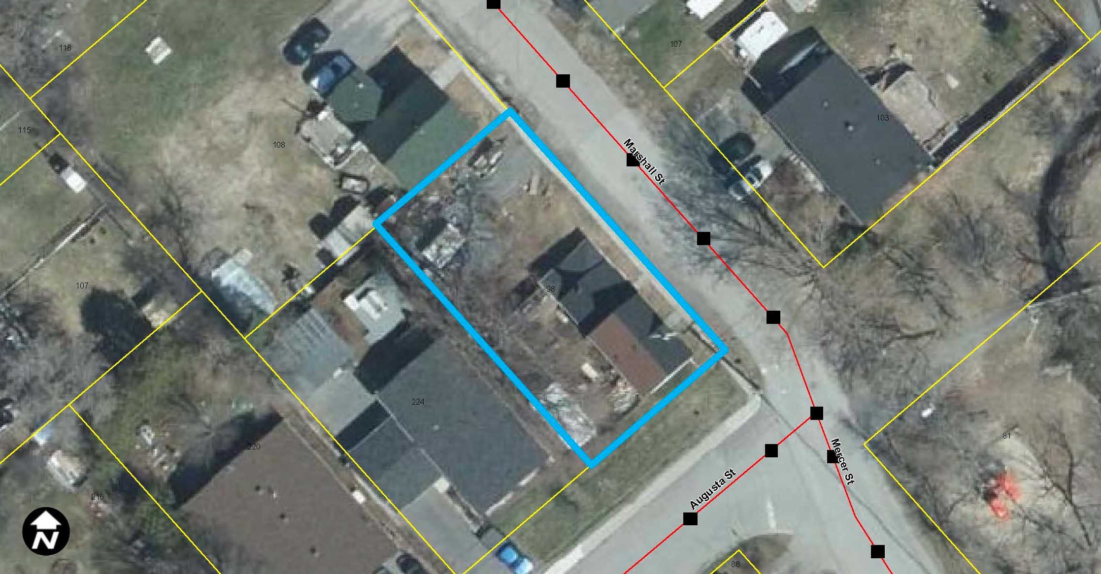 Satellite image of 98 Marshall Street in Almonte