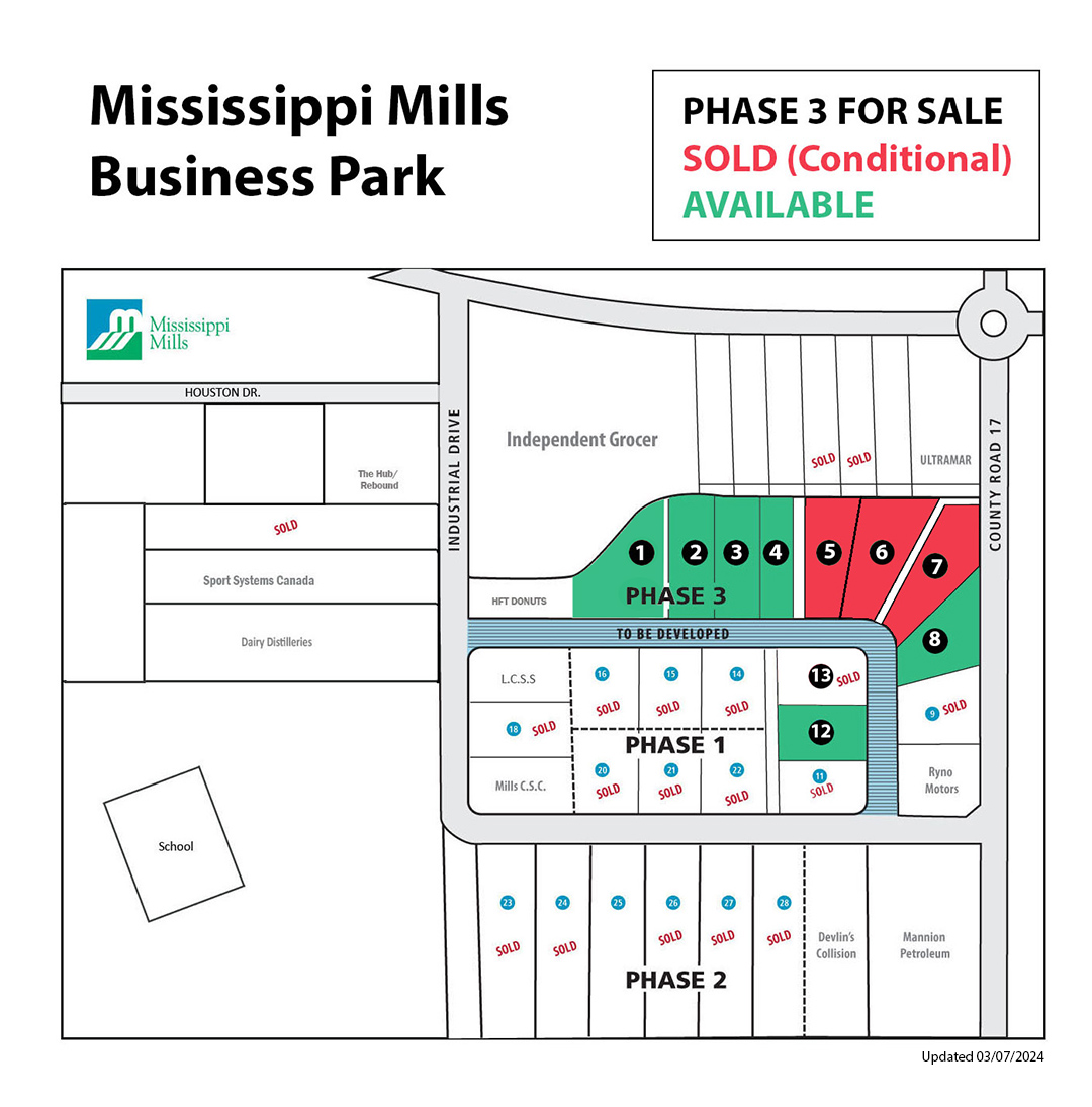 Map of Business Park Lots