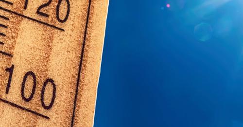 thermometer in hot sun