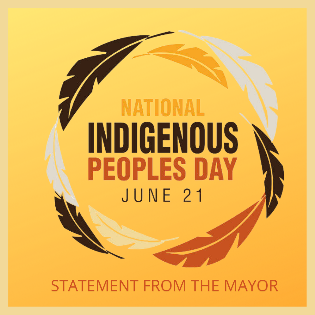 Statement from the Mayor on National Indigenous Peoples Day graphic
