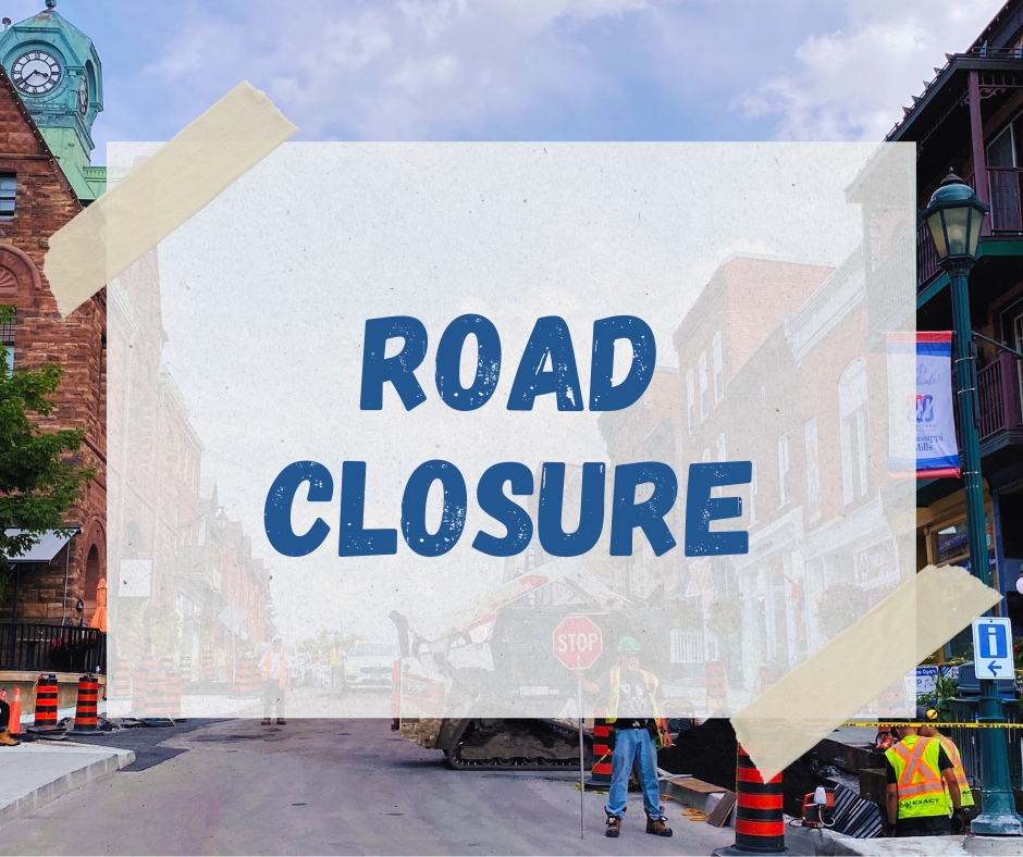 Graphic reading road closure