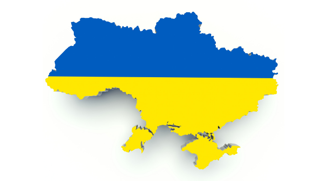 Ukraine in yellow and blue