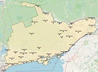 map of ontario health east