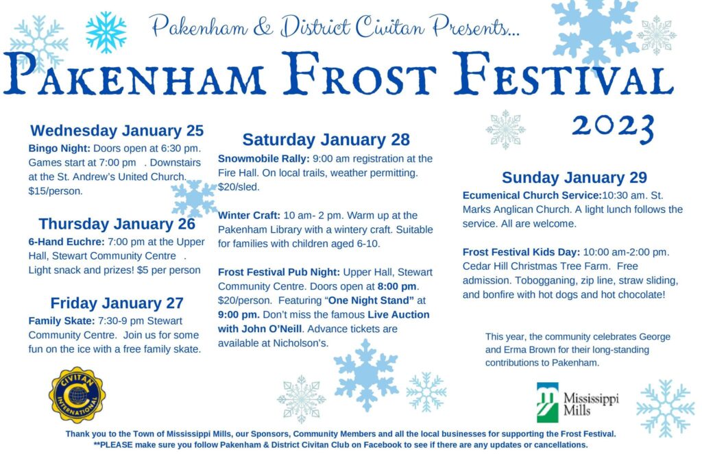 2023 Pakenham Frost Fest Agenda