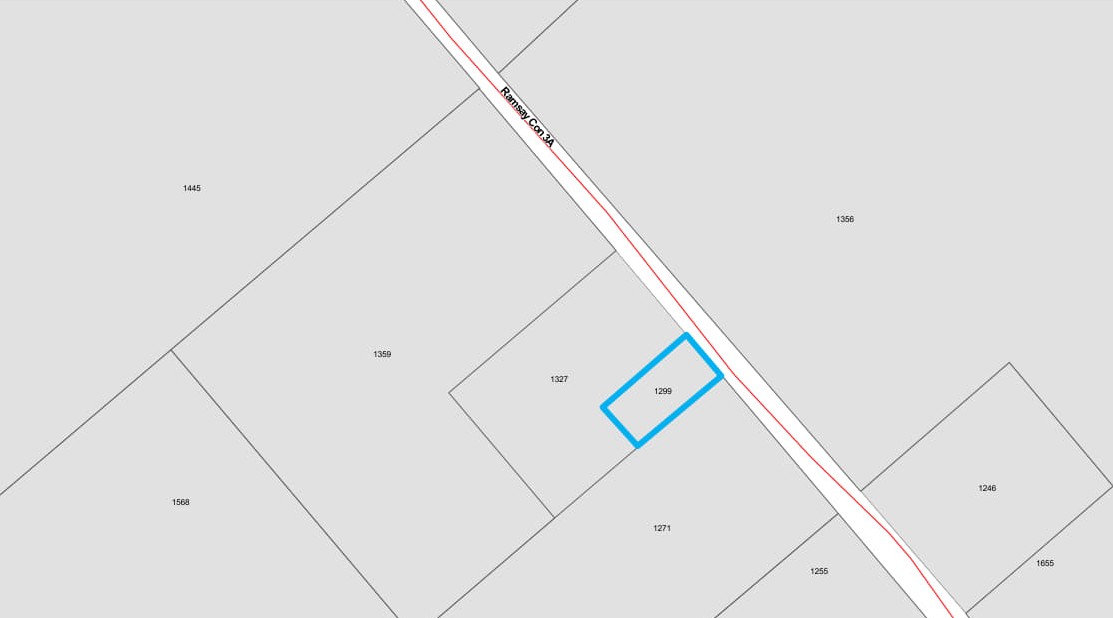 Map of 1299 Ramsay Concession 3A, Ramsay Ward, Municipality of Mississippi Mills