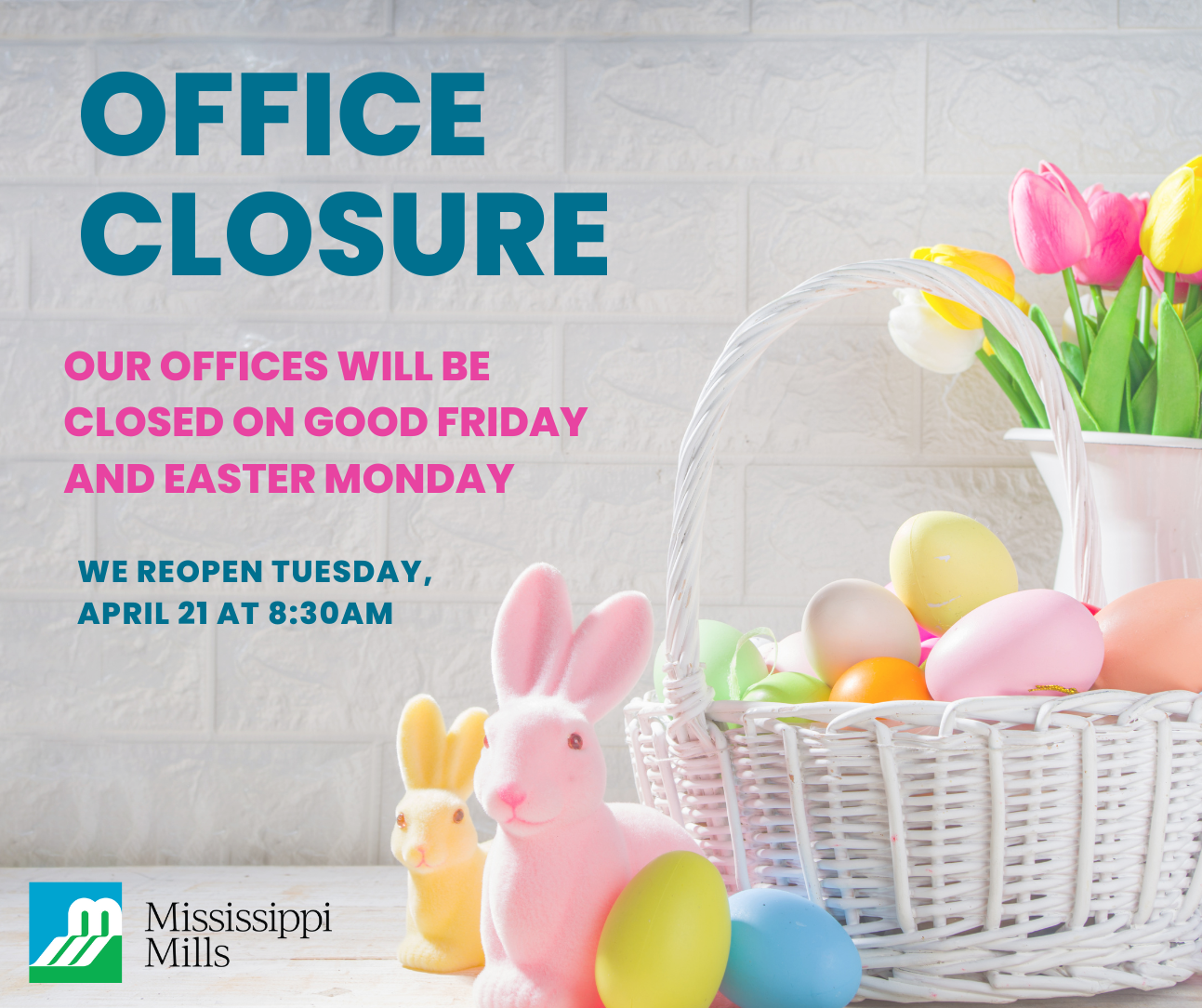 Easter office closure graphic