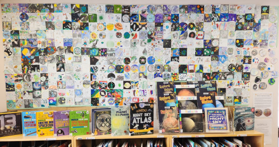 Mississippi Mills Public Library display for Artemis II spaceflight