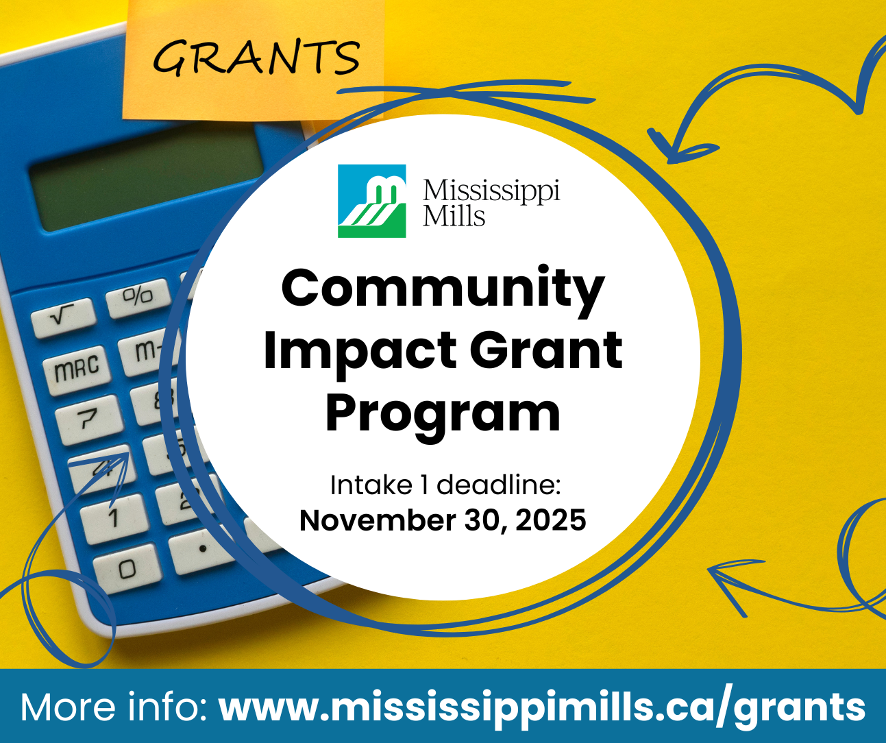 Graphic promoting Community Impact Grant Program