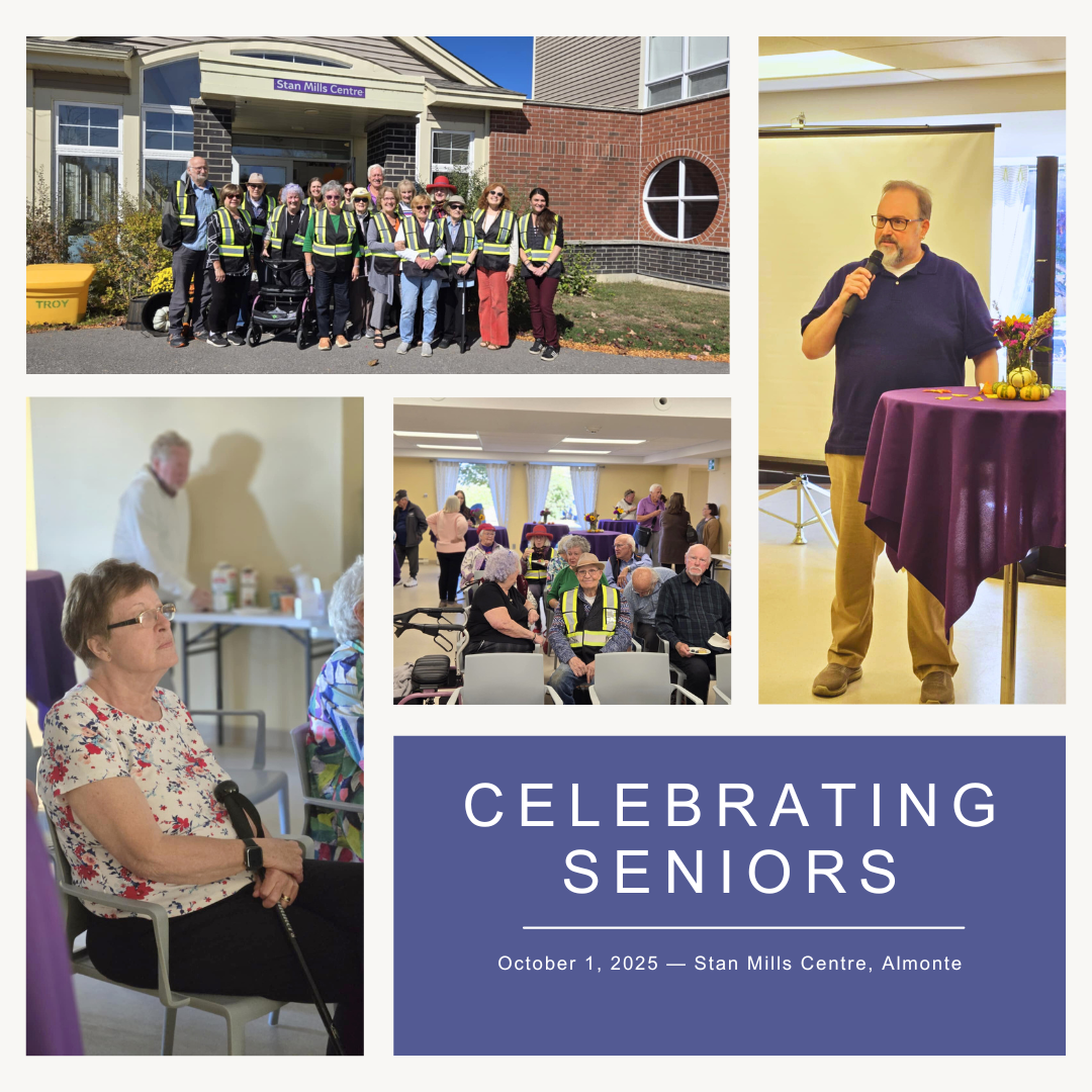 Photo collage of Carebridge Community Support's Celebrating Seniors event