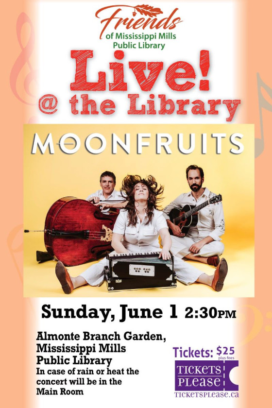 Graphic advertising Friends of the MMPL fundraiser 'Live at the Library'