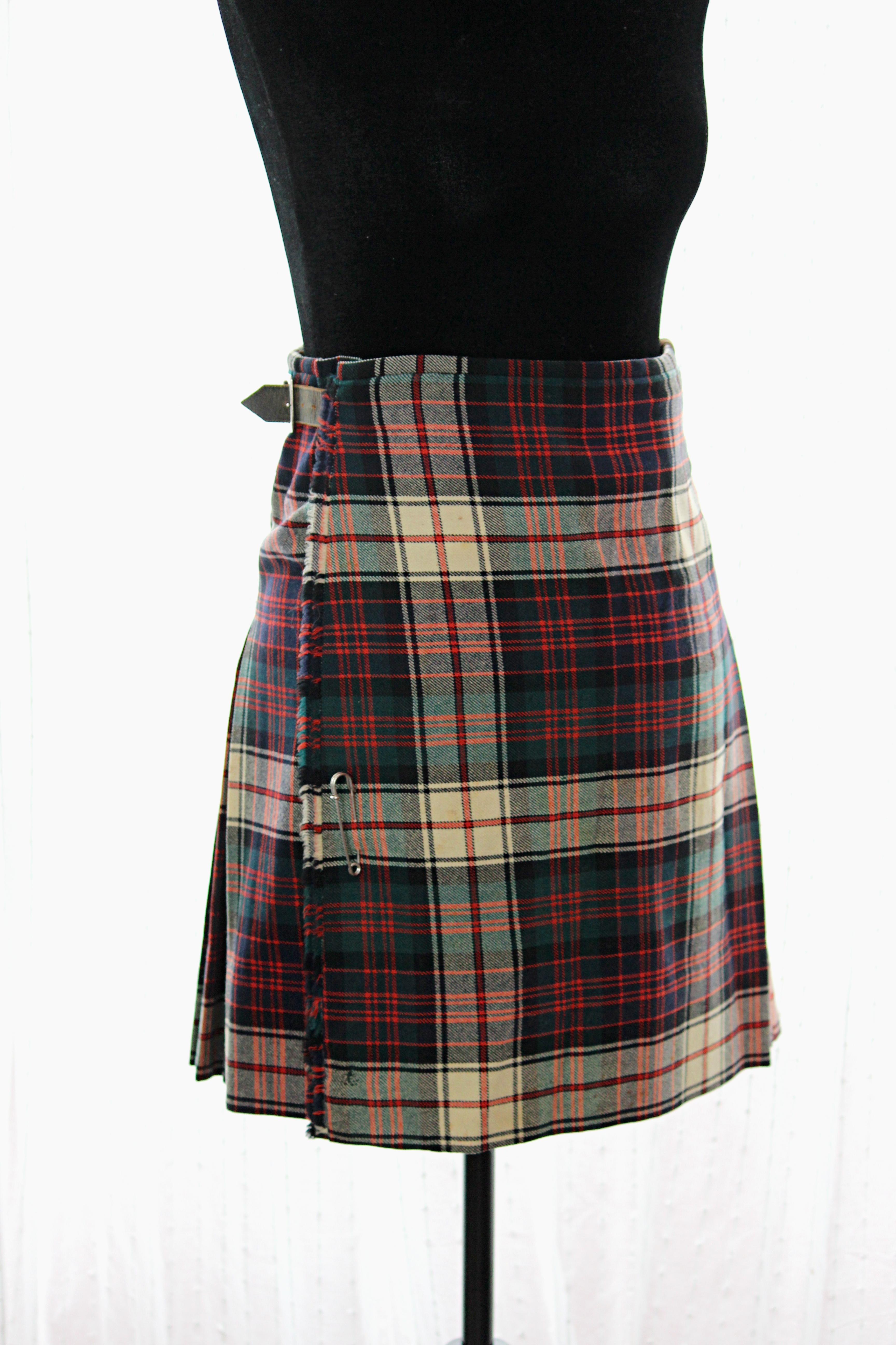Tartan kilt on a mannequin