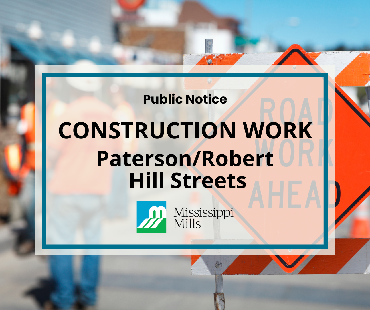 Graphic for construction work on Paterson/Robert Hill streets