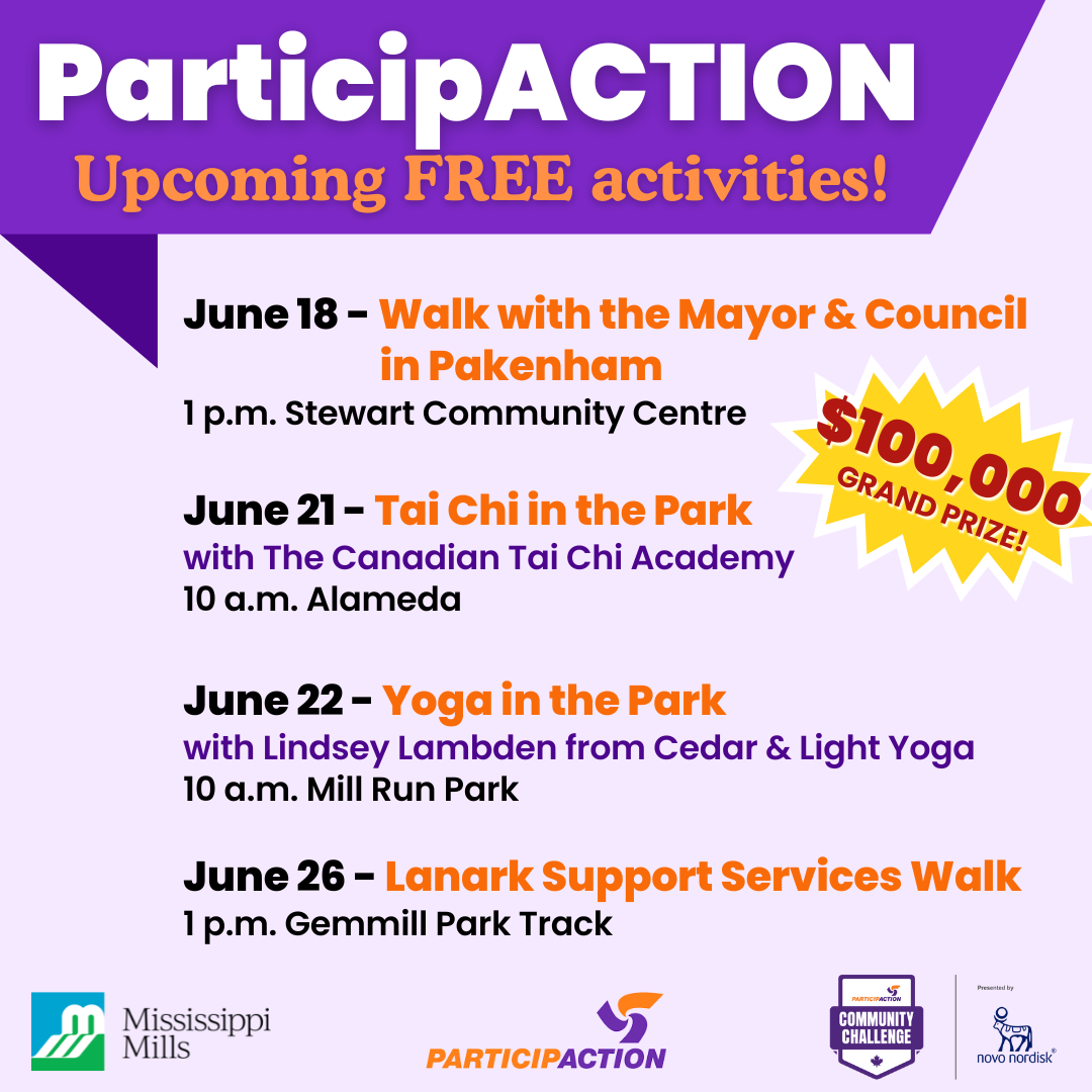 Graphic promoting ParticipACTION activities June 18-26, 2025