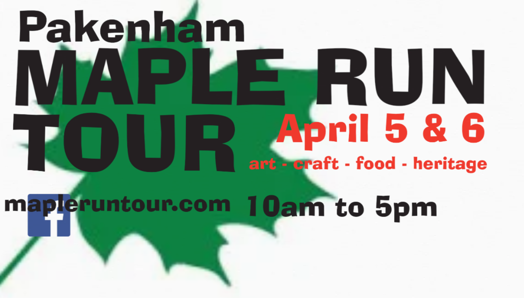 Graphic advertising the 2025 Pakenham Maple Run Studio Tour