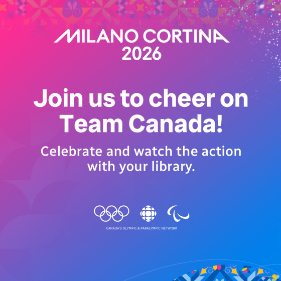 Graphic promoting cheering on Team Canada at the Winter Olympics