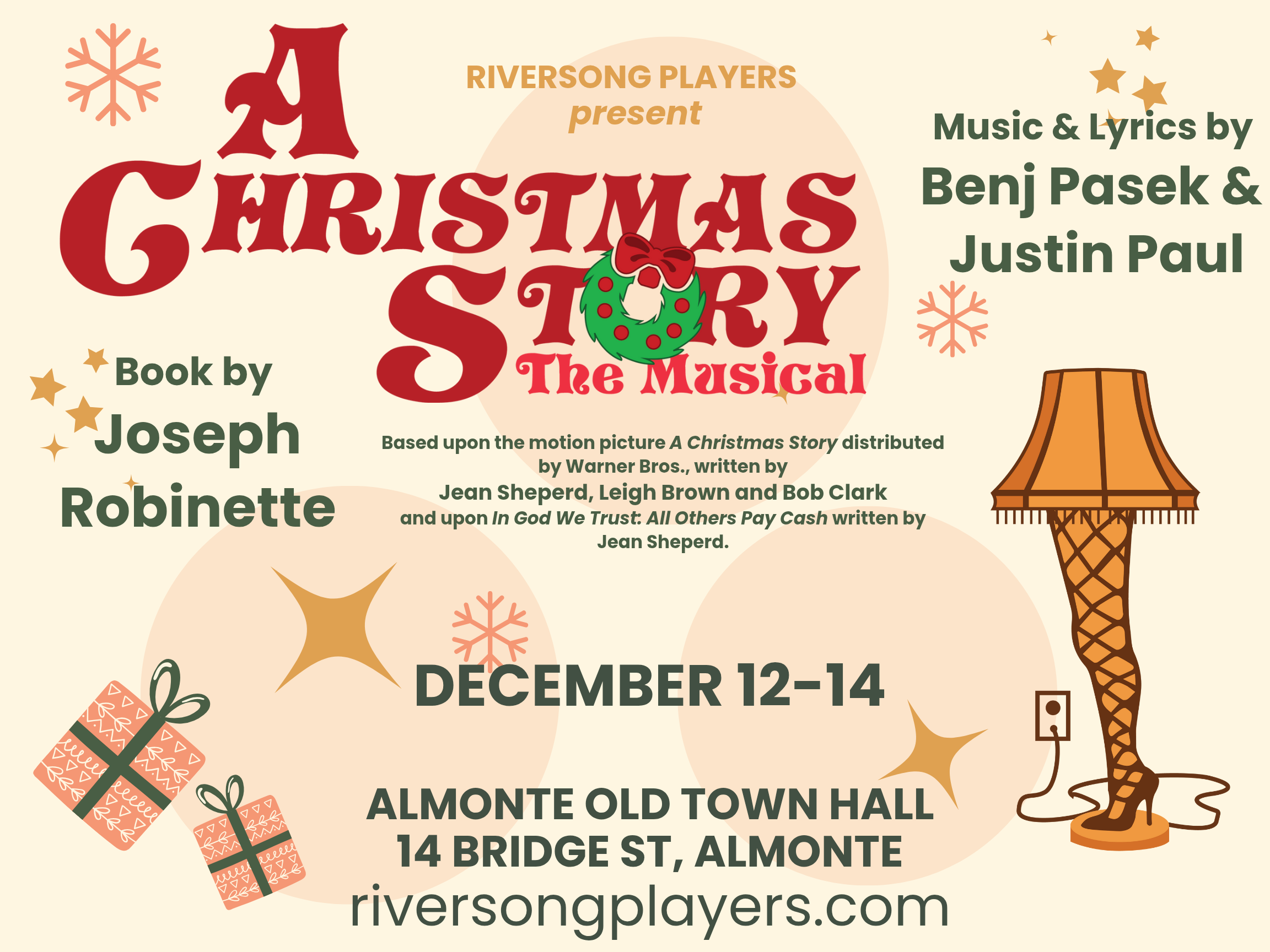 Graphic promoting 'A Christmas Story: The Musical'