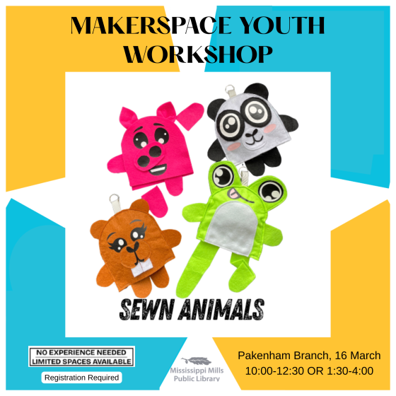 Graphic promoting Makerspace Youth Workshop at MMPL