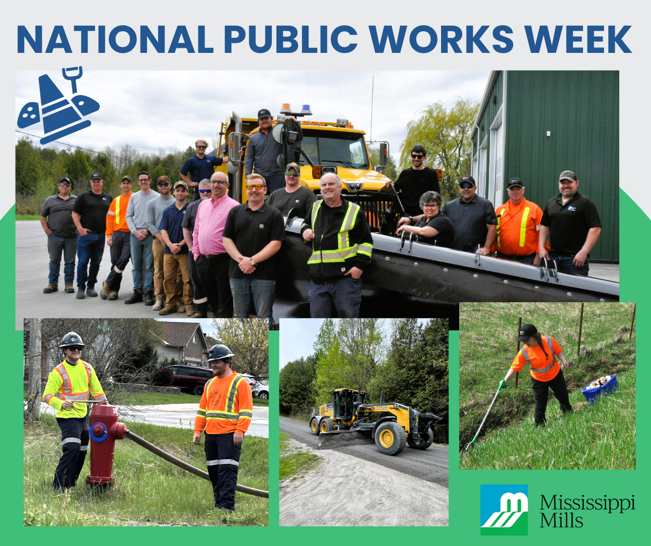 Graphic promoting National Public Works Week 2025