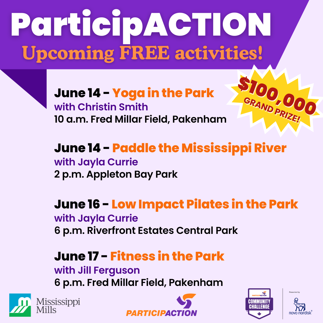 Graphic promoting ParticipACTION activities
