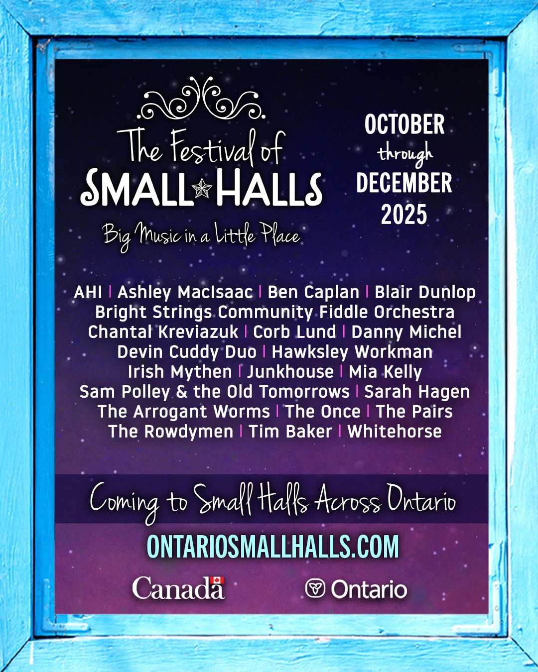 Poster for 2025 Festival of Small Halls