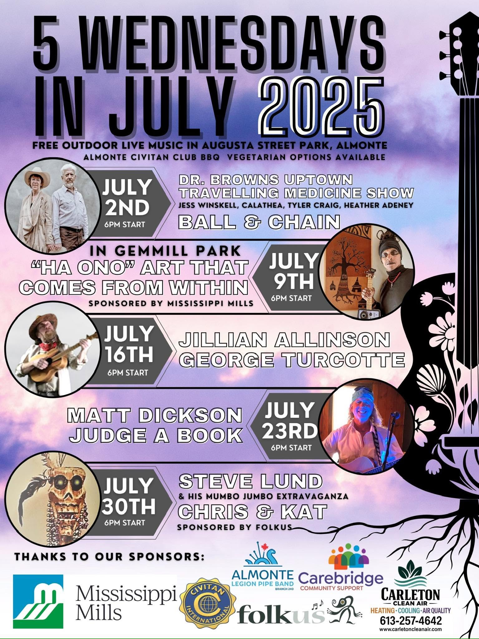 5 Wednesdays in July 2025 lineup poster