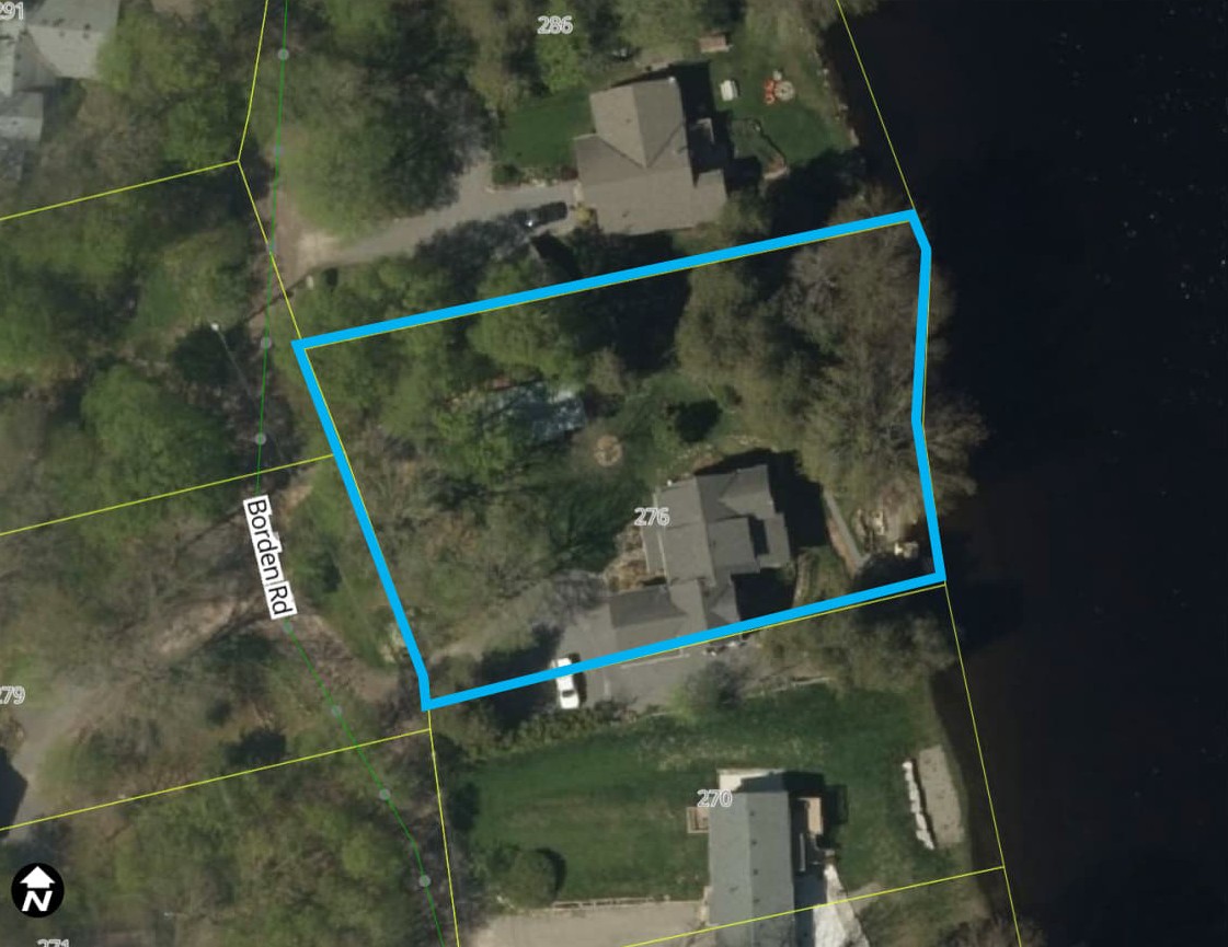 Satellite image of 276 Borden Road, Municipality of Mississippi Mills