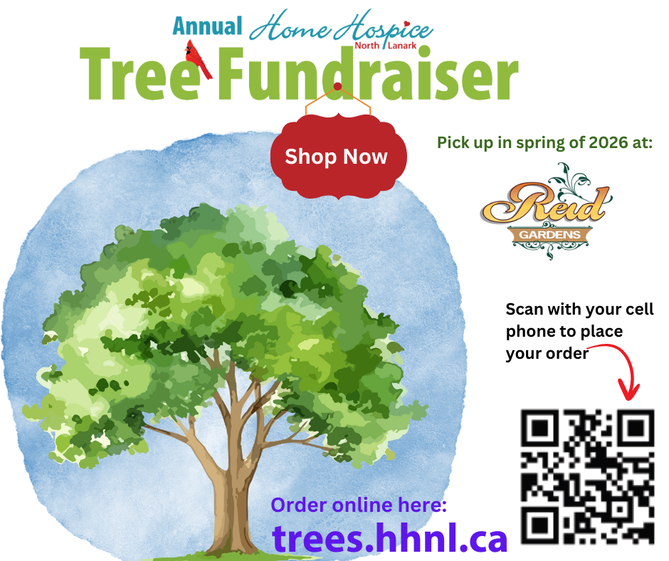 Graphic promoted Home Hospice North Lanark's Tree Fundraiser