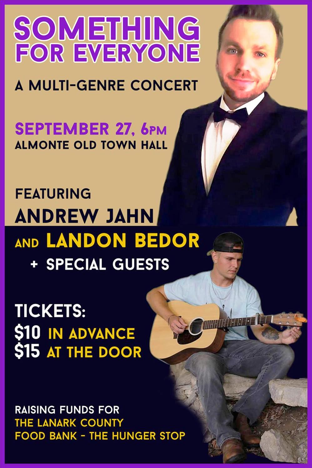 Poster advertising Something for Everyone Concert