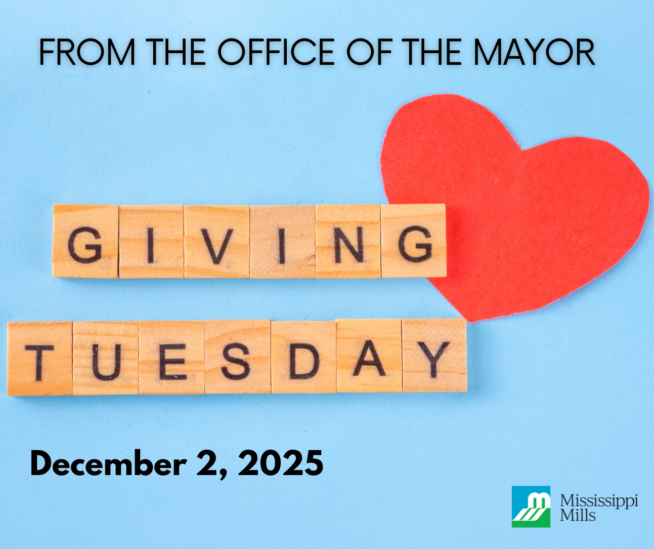 From the Office of the Mayor graphic for Giving Tuesday 2025