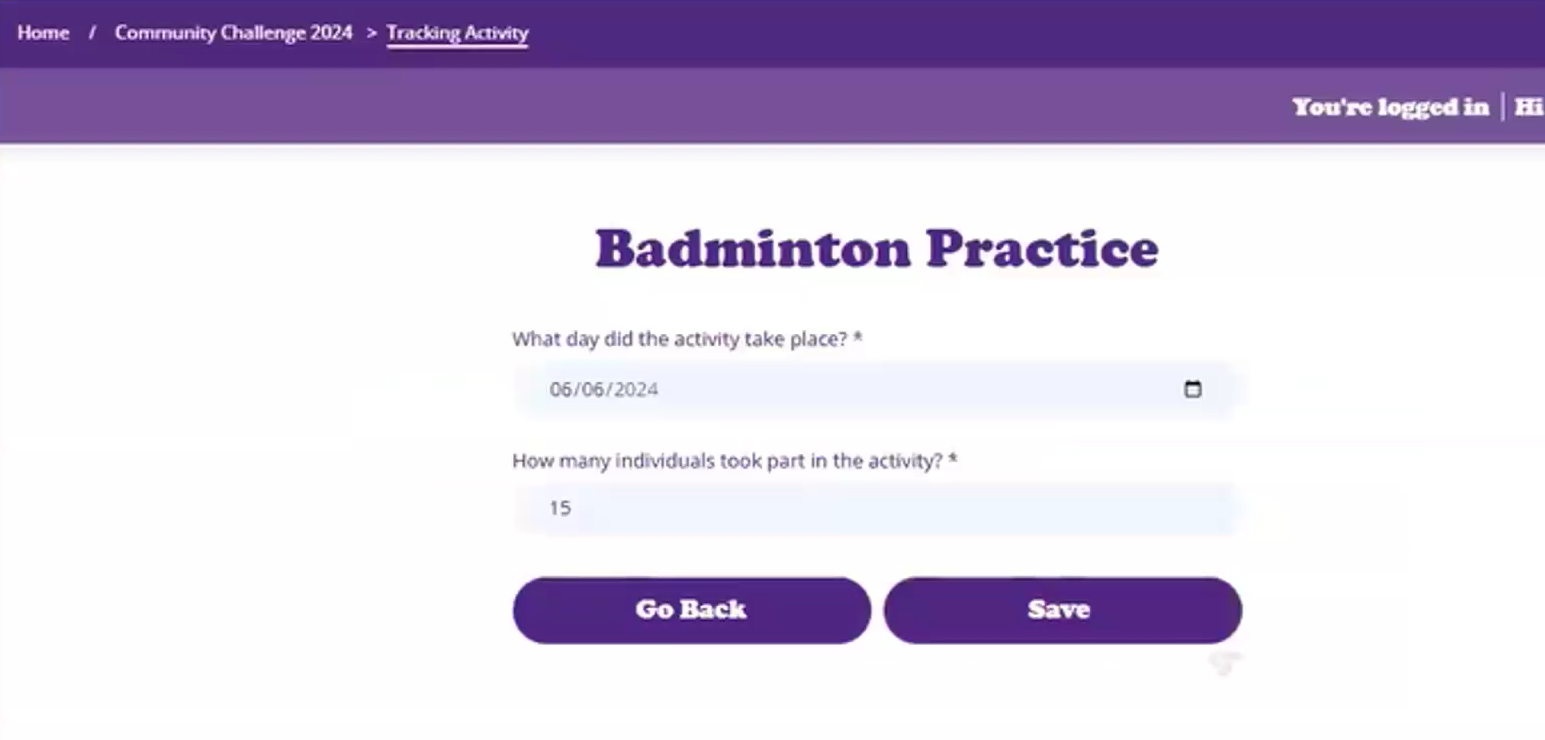 The partitipaction webpage