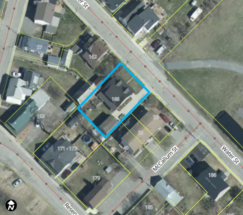 Satellite view of 166 Water Street, Town of Almonte, Municipality of Mississippi Mills