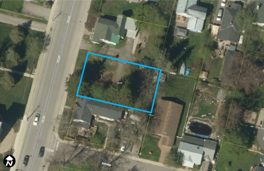 Satellite map of 129-133 Bridge Street, Almonte Ward, Municipality of Mississippi Mills